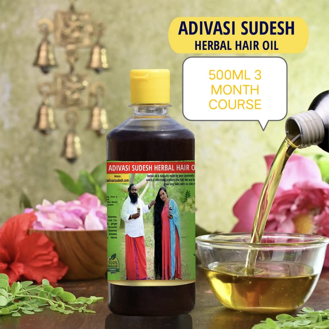 HAKKI PIKKI ADIVASI NEELAMBARI HERBAL HAIR OIL